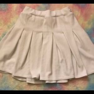 White Pleaded Tennis Skirt